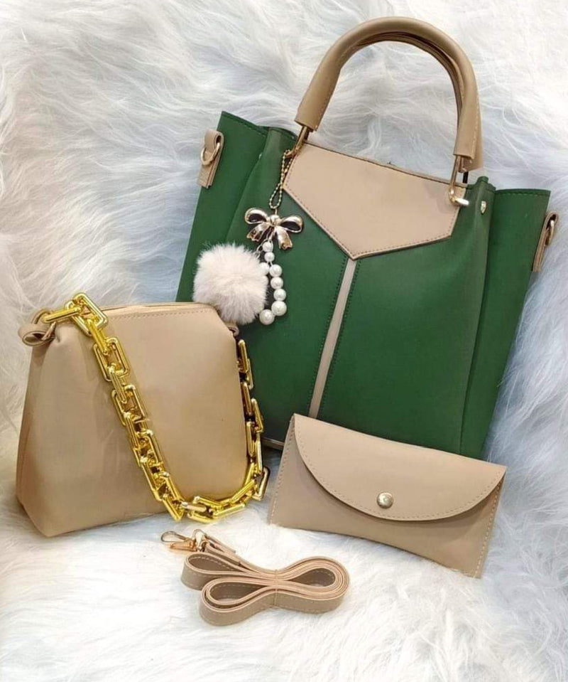 VILLY 3 PCS GREEN & SKIN - carryo.pk