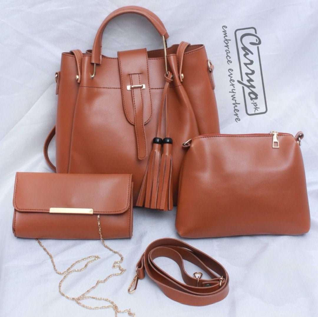 ALEXA 3 PCS BROWN - carryo.pk