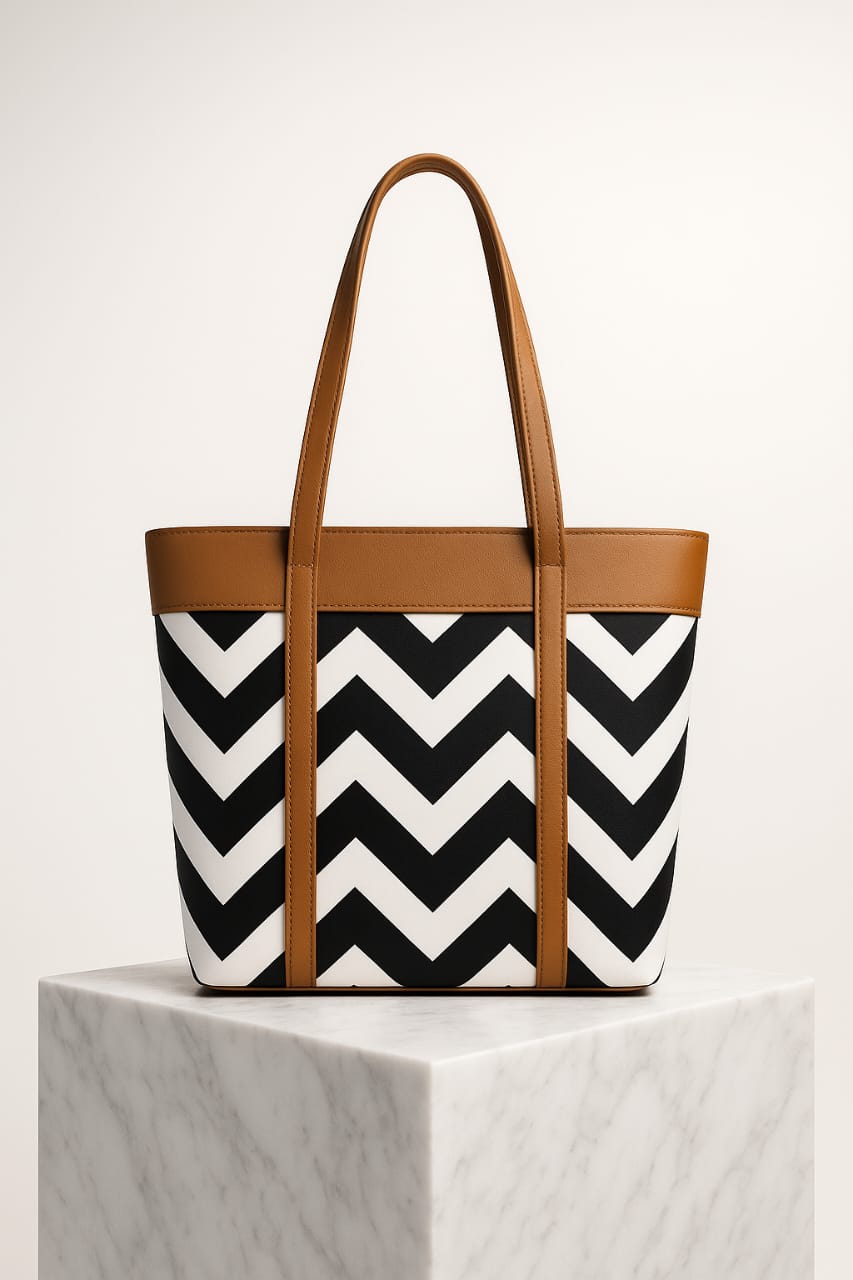 SIGNATURE TOTE BAG - BROWN - carryo.pk