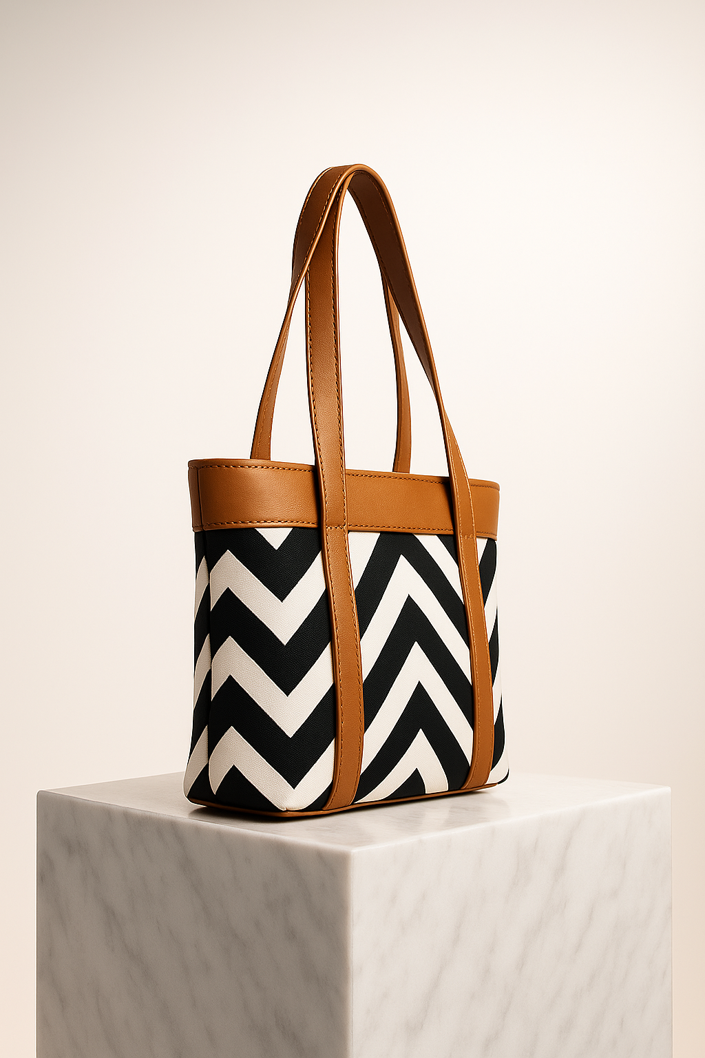 SIGNATURE TOTE BAG - BROWN - carryo.pk